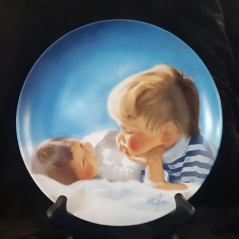 Vintage 1987 Pemberton & Oakes Decorative Plate Big Brother Little Brother 7.5"